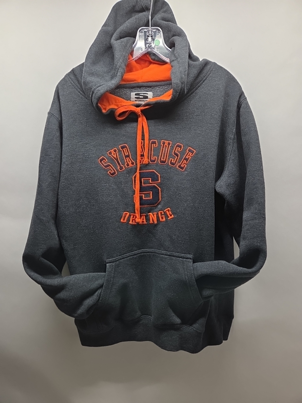 Syracuse Stadium Athletics Grey/Orange Hoodie Mens L